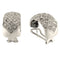 Boucles d'oreilles Orecchini en or blanc avec diamants taille brillante et huit-huit 58 Facettes G3836