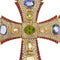 Pendentif Croix - Pendentif en or jaune, diamants, rubis et corindons 58 Facettes G3871
