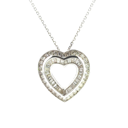 Collier White Gold Heart Necklace 58 Facettes UN0058