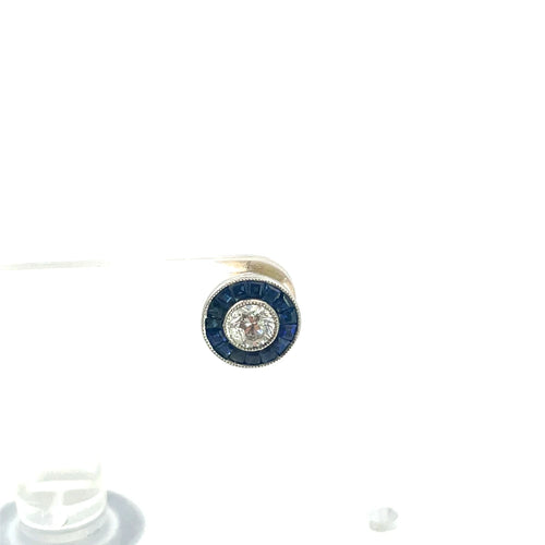 Boucles d'oreilles Sapphire & Diamond Studs 58 Facettes UN0078