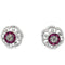 Boucles d'oreilles Ruby and Diamond Earrings 58 Facettes UN0083