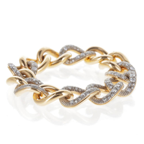 Bracelet Pomellato Catene - Bracelet en or rose 18 carats et diamants 58 Facettes 2.18697