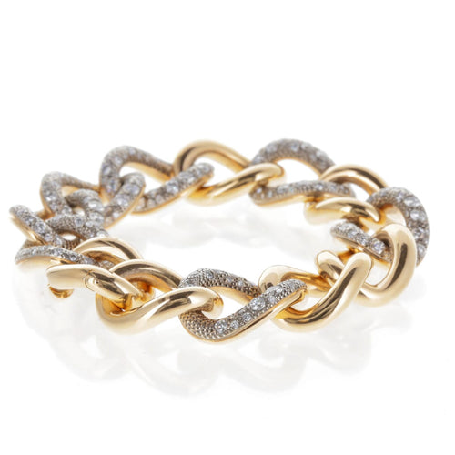 Bracelet Pomellato Catene - Bracelet en or rose 18 carats et diamants 58 Facettes 2.18697