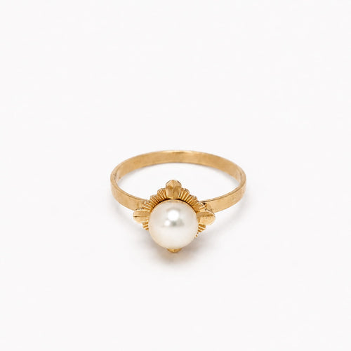 Bague 49 Bague en or rose et perle de culture 58 Facettes 16110