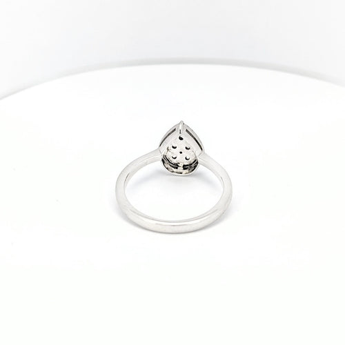 Bague 53 Bague en or blanc 18 carats sertie de diamants 58 Facettes 20170