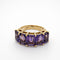 Bague 53 Bague en or jaune 18 carats et améthystes 58 Facettes 5575