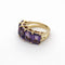 Bague 53 Bague en or jaune 18 carats et améthystes 58 Facettes 5575