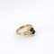 Bague 54 Bague entrelacs en or jaune, saphirs et diamants 58 Facettes 24509