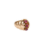 Bague 49 Bague godronnée en or rose et tourmalines roses 58 Facettes 21252