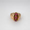 Bague 49 Bague godronnée en or rose et tourmalines roses 58 Facettes 21252