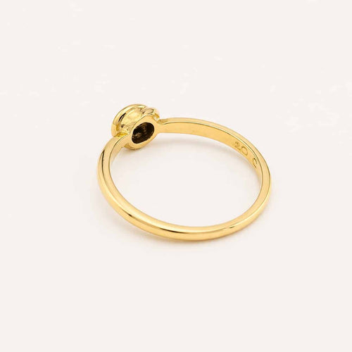 Bague 50 Bague solitaire florale en or jaune et diamant 58 Facettes 25042