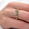 Bague 57 Art déco - Bague en or jaune et blanc 18 carats, diamants 58 Facettes 25038
