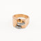 Bague 56 Tank - Bague en or rose et or blanc avec diamants 58 Facettes 25376