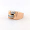 Bague 56 Tank - Bague en or rose et or blanc avec diamants 58 Facettes 25376