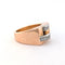 Bague 56 Tank - Bague en or rose et or blanc avec diamants 58 Facettes 25376