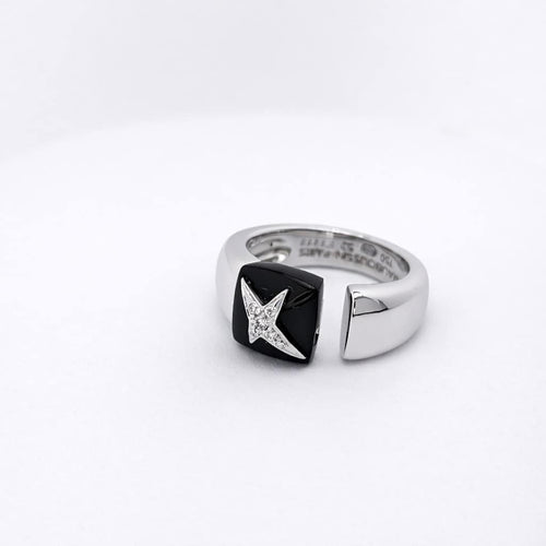 Bague 52 Mauboussin Étoile Sublime - Bague en or blanc, onyx et diamants 58 Facettes 25540