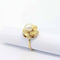 Bague 54 Bague en or jaune 18 carats avec perle de culture 58 Facettes 27552