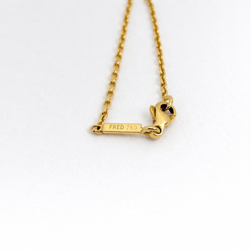 Collier Fred Nœuds - Collier en or jaune, diamant et rubis 58 Facettes 28068