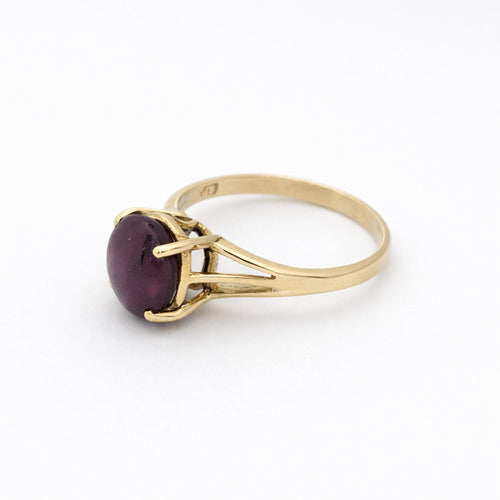 Bague 59 Bague en or jaune 14 carats et saphir étoilé 58 Facettes 28921