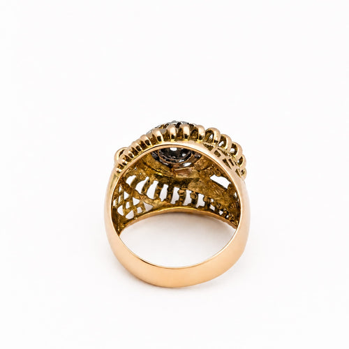 Bague 52 Bague en or rose et or blanc 18 carats avec rubis 58 Facettes 28993