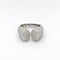 Bague 53 Bague ouverte en or blanc 18 carats et diamants 58 Facettes 28797