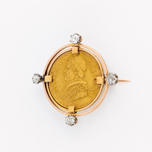 Broche Broche en or jaune 18 carats et diamants 58 Facettes 29049