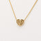 Collier Collier cœur en or jaune et diamants 58 Facettes 29705