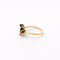 Bague 53 Bague florale en or jaune 18 carats, émeraude, rubis, saphirs et diamants 58 Facettes 29575