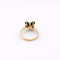 Bague 53 Bague florale en or jaune 18 carats, émeraude, rubis, saphirs et diamants 58 Facettes 29575
