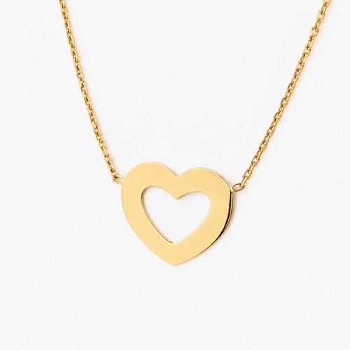 Collier Collier cœur en or jaune 58 Facettes 30067