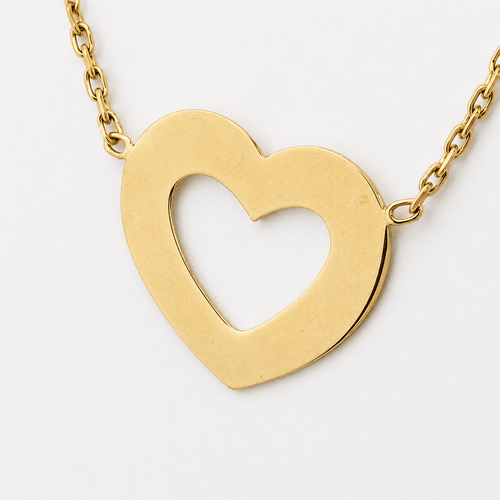 Collier Collier cœur en or jaune 58 Facettes 30067