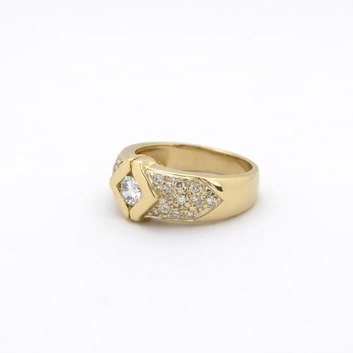 Bague 53 Bague en or jaune 18 carats et diamants 58 Facettes 30142