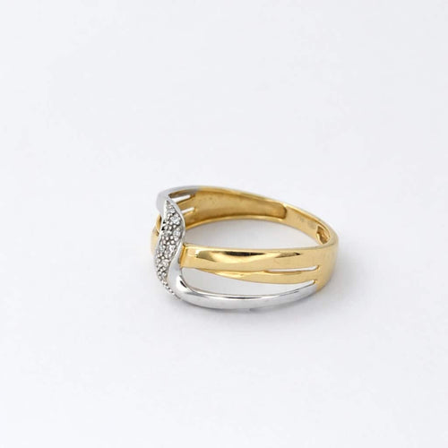 Bague 52 Bague en or jaune et blanc 18 carats et diamants 58 Facettes 30083