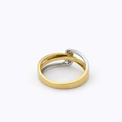 Bague 52 Bague en or jaune et blanc 18 carats et diamants 58 Facettes 30083