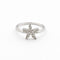 Bague 48 Bague fleur en or blanc et diamants 58 Facettes 30091