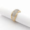 Bague 55 Bague pavée en or jaune et or blanc 18 carats, diamants 58 Facettes 29872