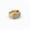 Bague 55 Bague pavée en or jaune et or blanc 18 carats, diamants 58 Facettes 29872