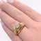 Bague 55 Bague godrons en or jaune 18 carats et diamant 58 Facettes 30295