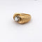 Bague 55 Bague godrons en or jaune 18 carats et diamant 58 Facettes 30295