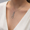 Collier Collier maillons ovales en or blanc et diamants 58 Facettes 30441