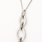 Collier Collier maillons ovales en or blanc et diamants 58 Facettes 30441