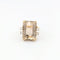 Bague 50 Bague en or jaune 18 carats au quartz fumé et diamants 58 Facettes 30602