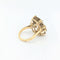 Bague 50 Bague en or jaune 18 carats au quartz fumé et diamants 58 Facettes 30602