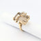 Bague 50 Bague en or jaune 18 carats au quartz fumé et diamants 58 Facettes 30602