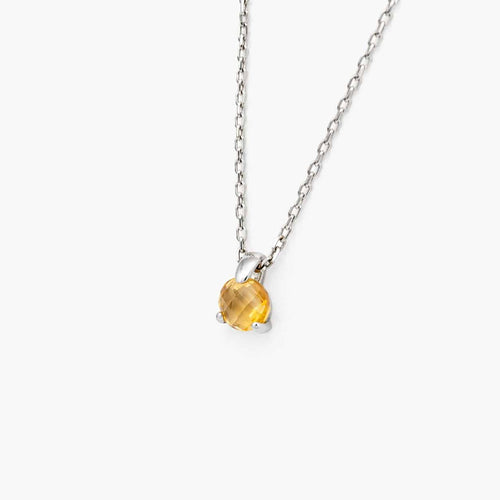 Collier Collier pendentif en or blanc et citrine 58 Facettes 30824