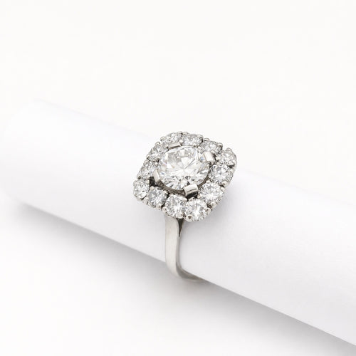 Bague 59 Bague Pompadour en or blanc, platine et diamants 58 Facettes 30884