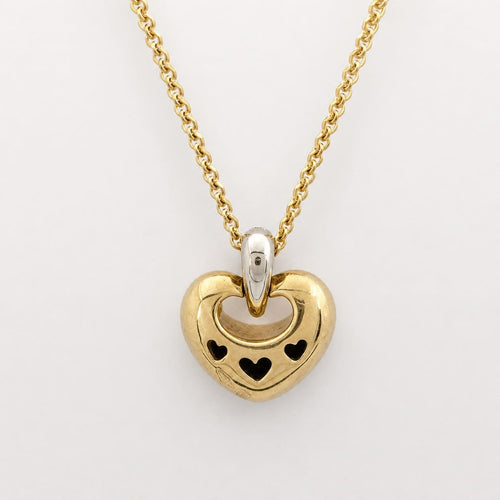 Collier Collier cœur en or jaune et diamants 58 Facettes 30893
