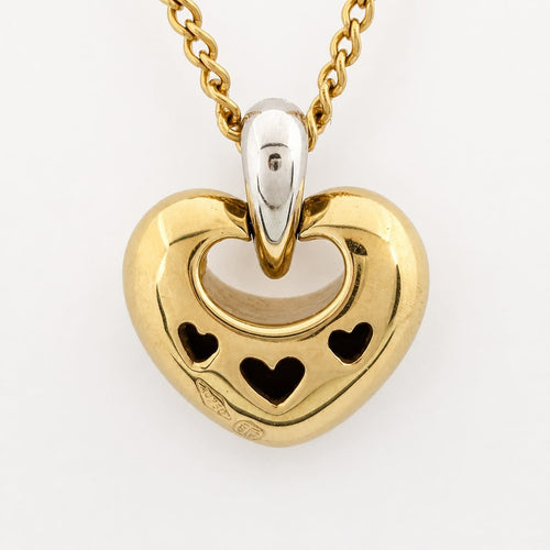 Collier Collier cœur en or jaune et diamants 58 Facettes 30893