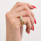 Bague 51 Bague jonc pavée en or jaune et diamants 58 Facettes 31130