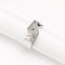 Bague 55 Bague torsade en or blanc et diamants 58 Facettes 32648